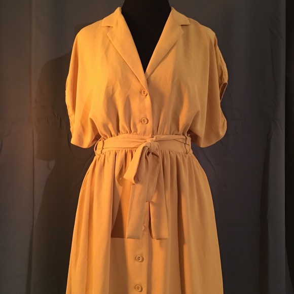 CHRISELLE X JOA 🟡 marigold cocoon sleeve midi dress - Picture 4 of 6